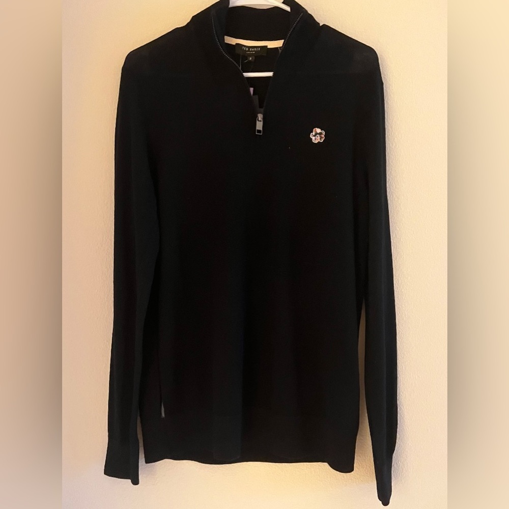 Ted Baker Merino Wool Half Zip Top